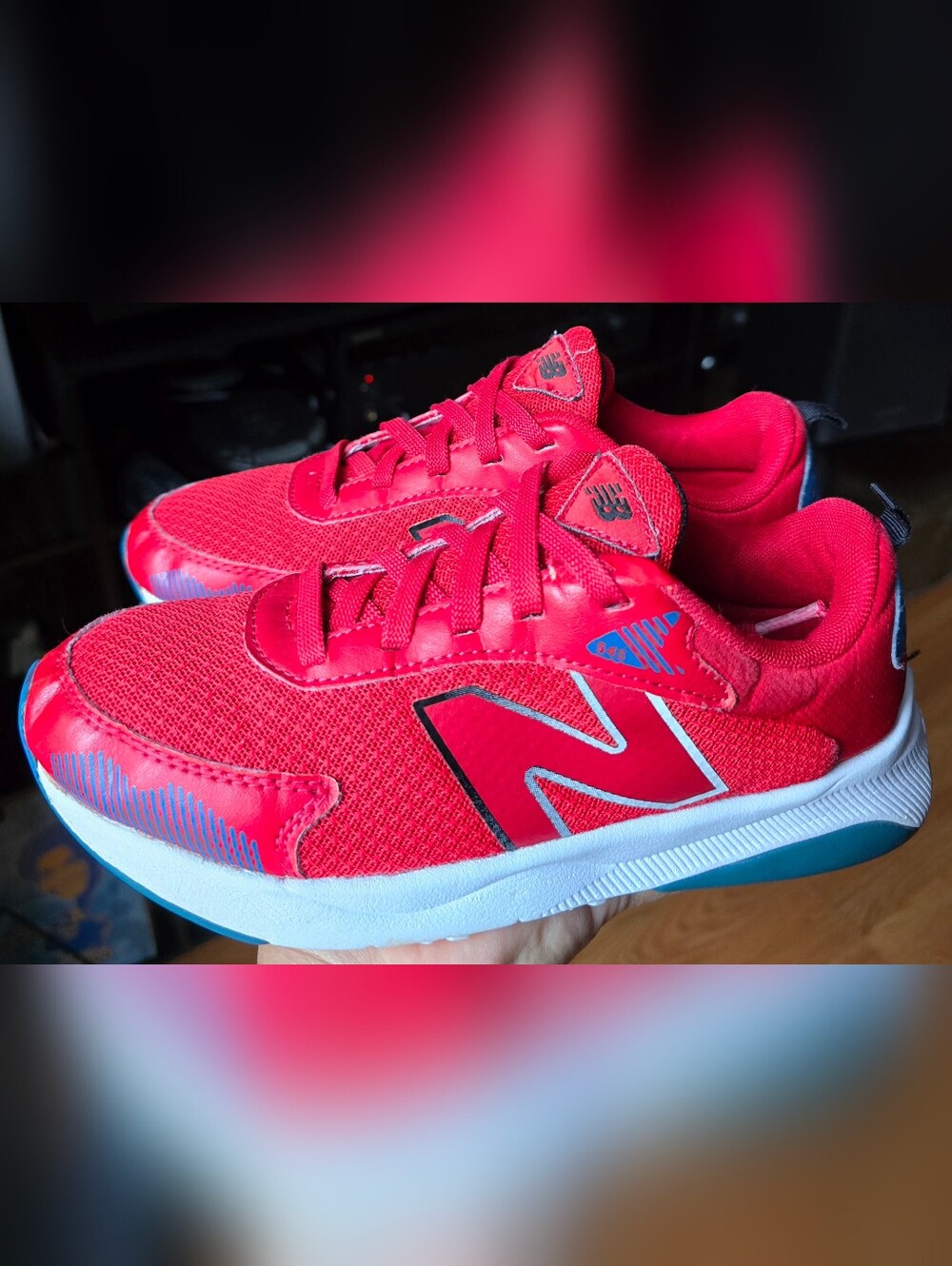 Sz 3 Little Boys NEW BALANCE DYNASOFT 545 v1 Red Athletic Shoes